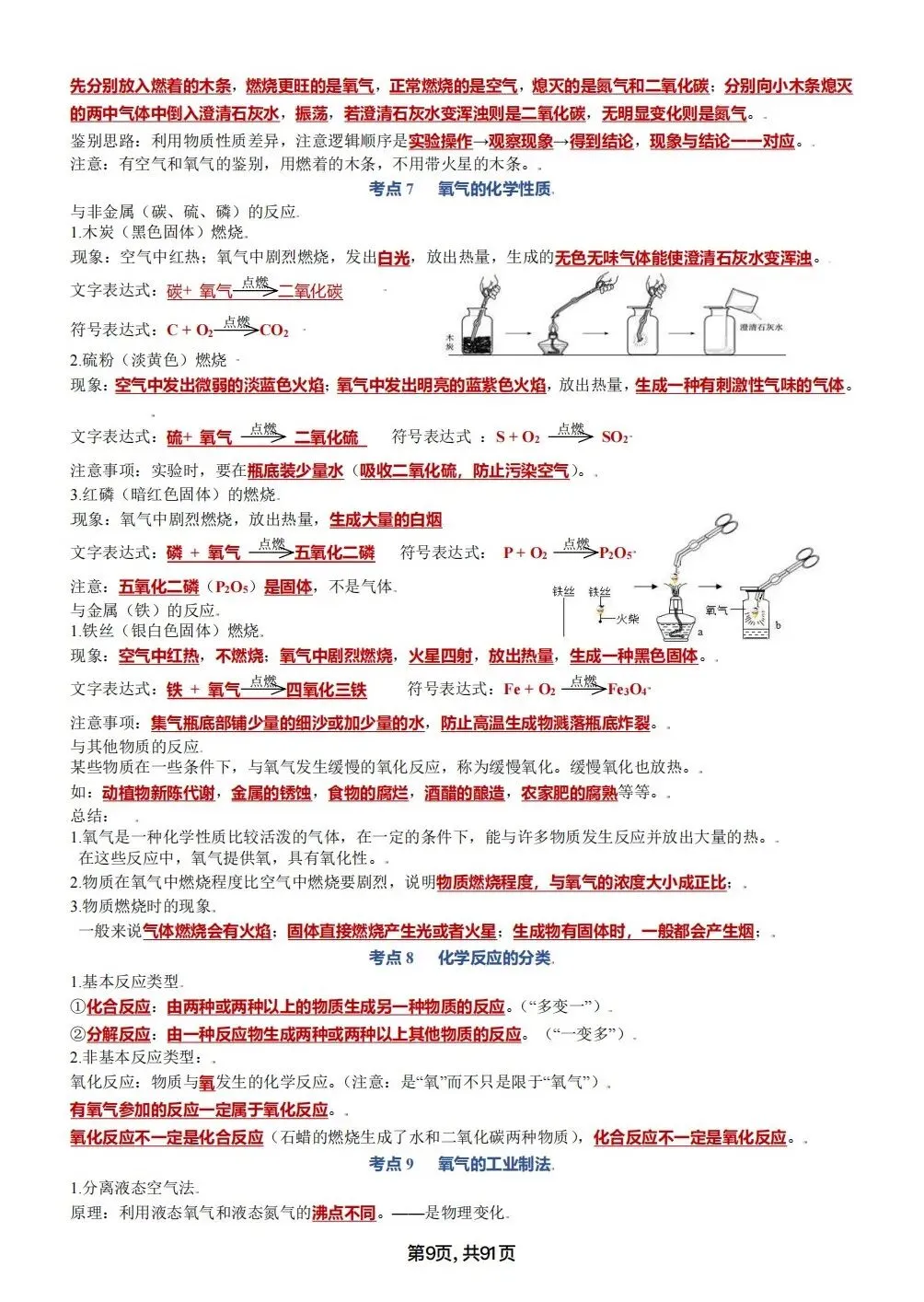 中考化学考点汇总,考前背诵,轻松90+(电子档私信点击资料获取) 第9张