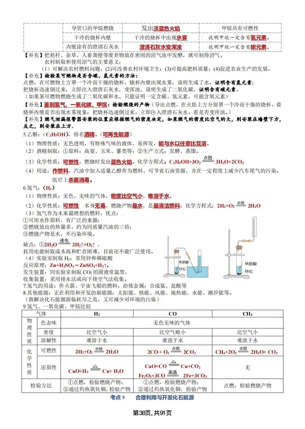 中考化学考点汇总,考前背诵,轻松90+(电子档私信点击资料获取) 第38张