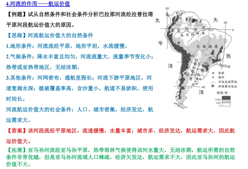 【山水资源】中考地理简答题思路点拨归纳 第10张