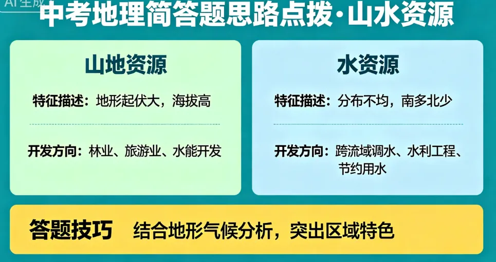 【山水资源】中考地理简答题思路点拨归纳 第16张