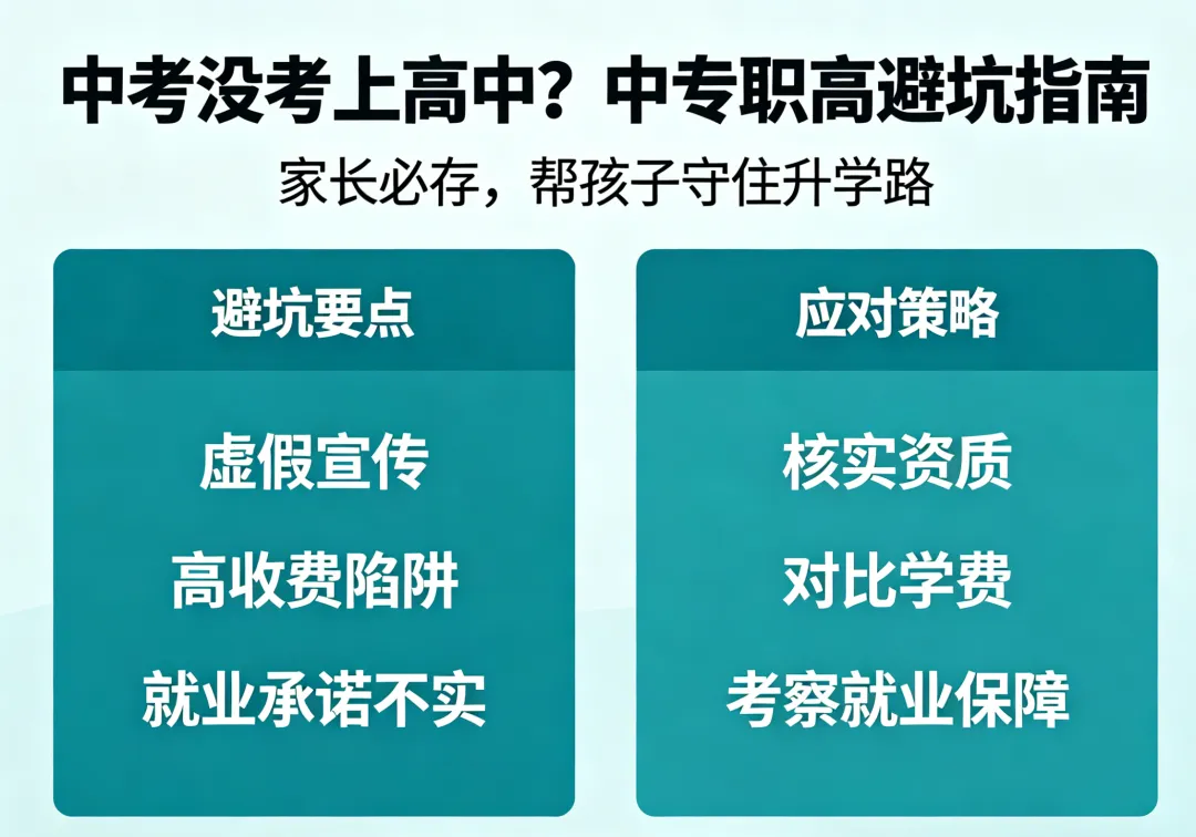 中考没考上高中?中专职高避坑指南,家长必存,帮孩子守住升学路 第2张