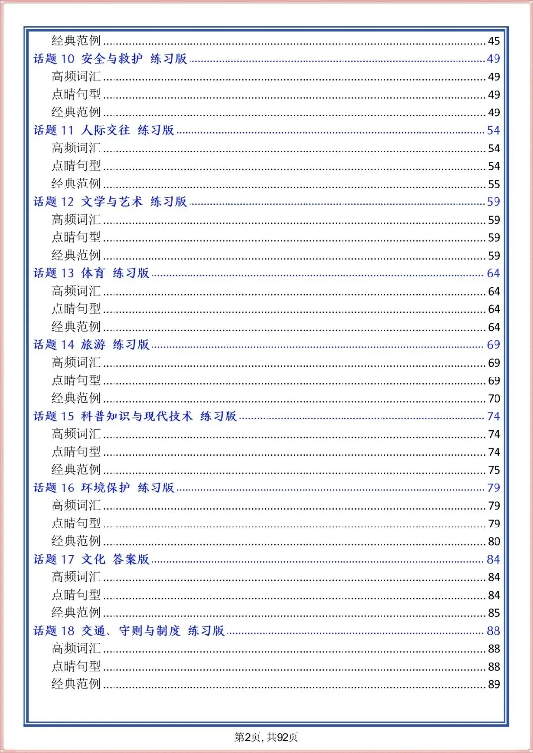 中考倒计时|2026年中考英语作文 18热点话题分类汇编(电子版可打印) 第2张