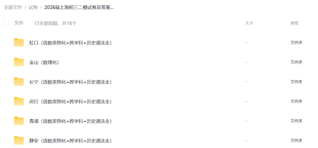 26初三二模全科试卷合集 第2张