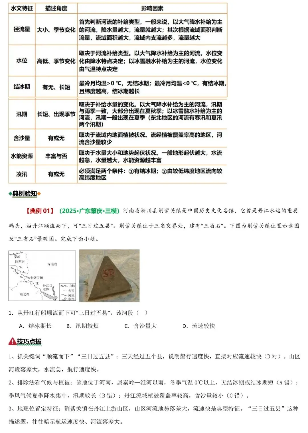 2026年中考地理二轮复习重难考向突破:地形、气候与河流(可下载) 第13张