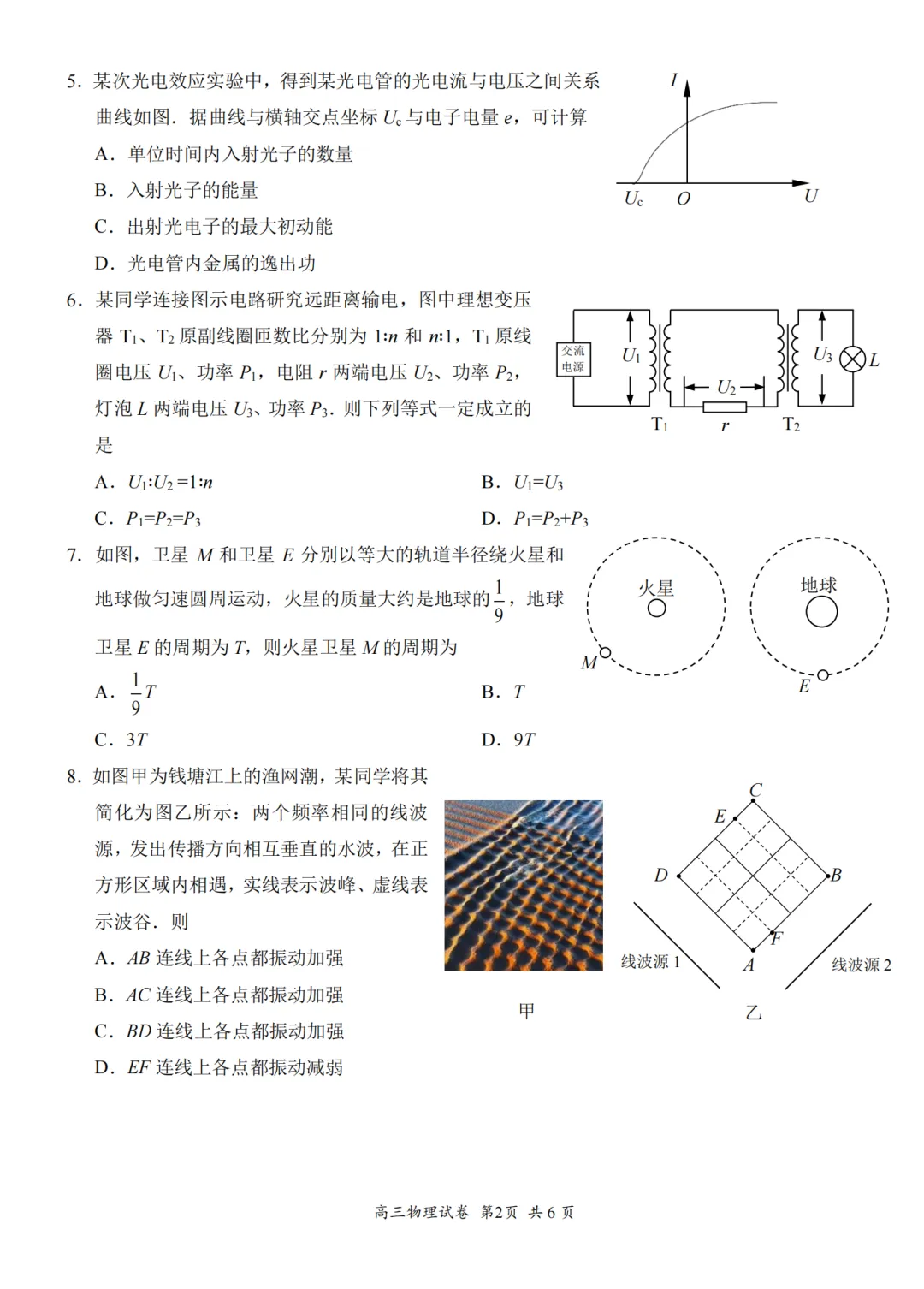 22026 年苏锡常镇二模物理试卷·评分标准·试卷分析 第3张
