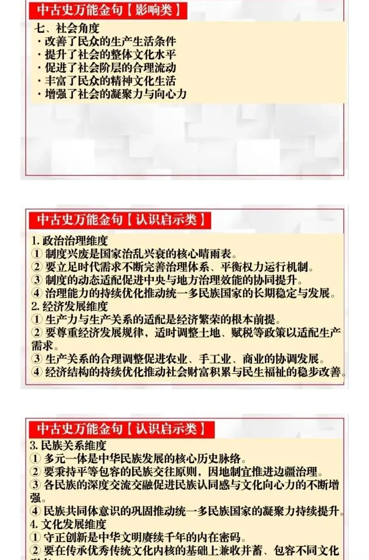 中考全六册目录、知识点、影响、启示、论述、方法技巧 第5张