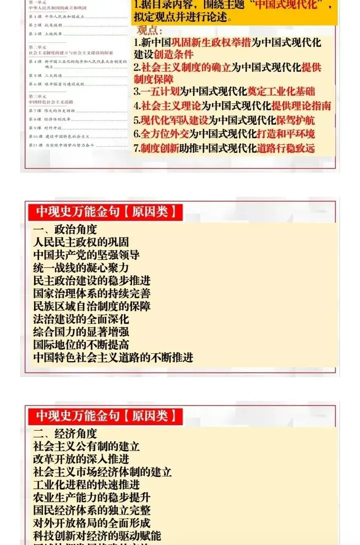 中考全六册目录、知识点、影响、启示、论述、方法技巧 第7张