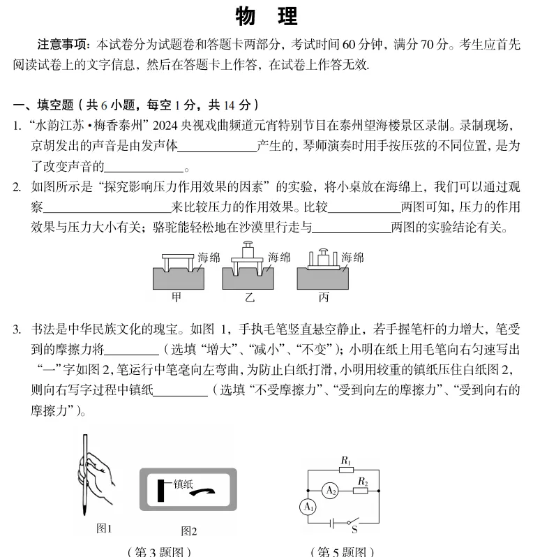【中考四模】2025年郑州外国语四模试卷及答案(语数英物化道史) 第5张