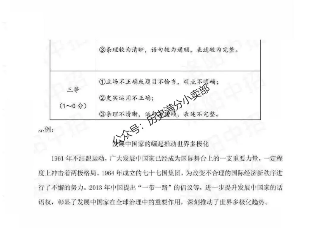 九年级历史5月份模考试卷及答案(三) 第8张