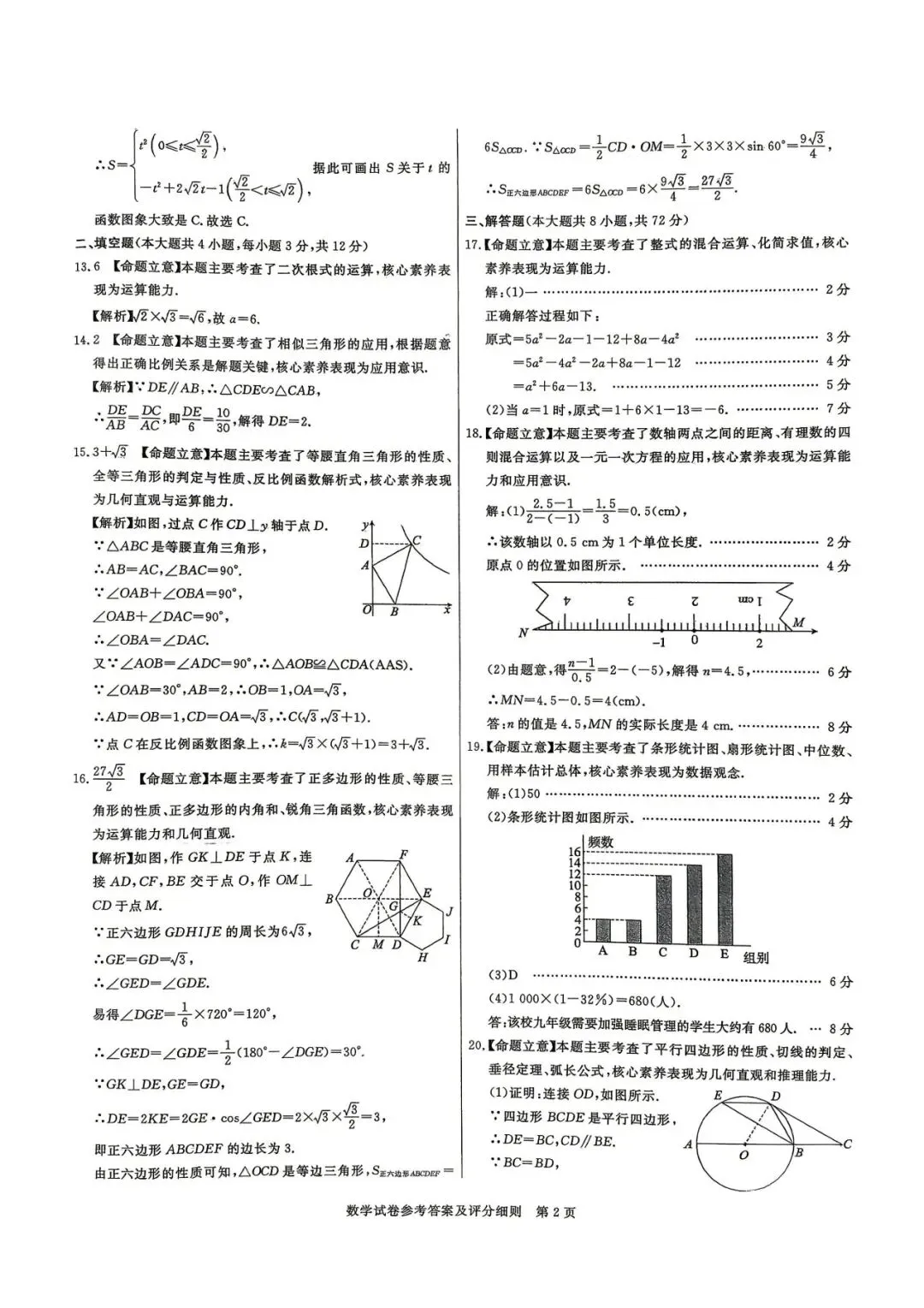 中考数学 | 2026河北省中考预测模拟考试一含答案 第16张