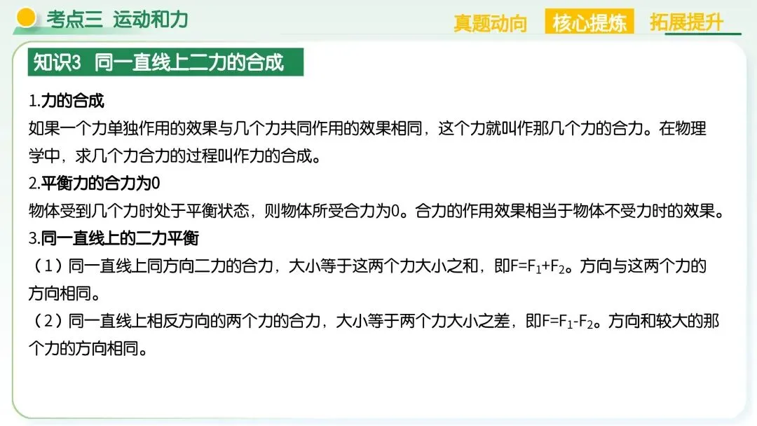 中考物理|运动和力核心考点全梳理!二轮复习直接封神 第52张
