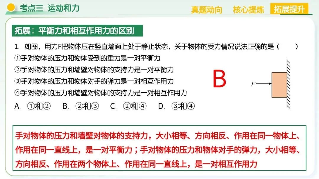 中考物理|运动和力核心考点全梳理!二轮复习直接封神 第53张