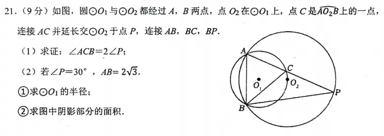 008河南省实验中学中考2025年一模数学试题 第12张