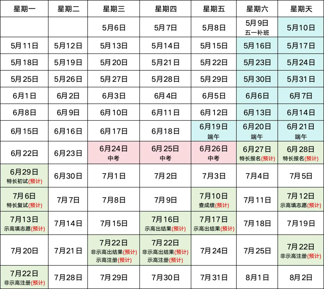 中考流程:时间和注意点说明 | 钦州中考 第5张