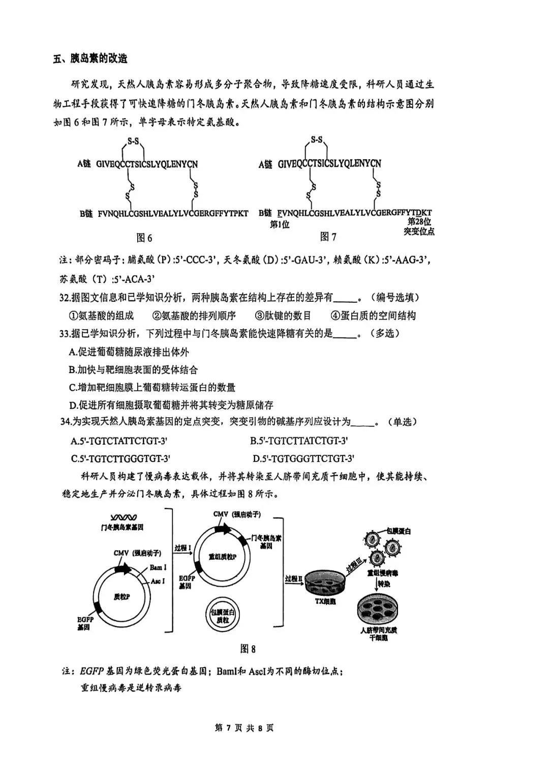 2026届奉贤区高三二模生物试卷 第7张