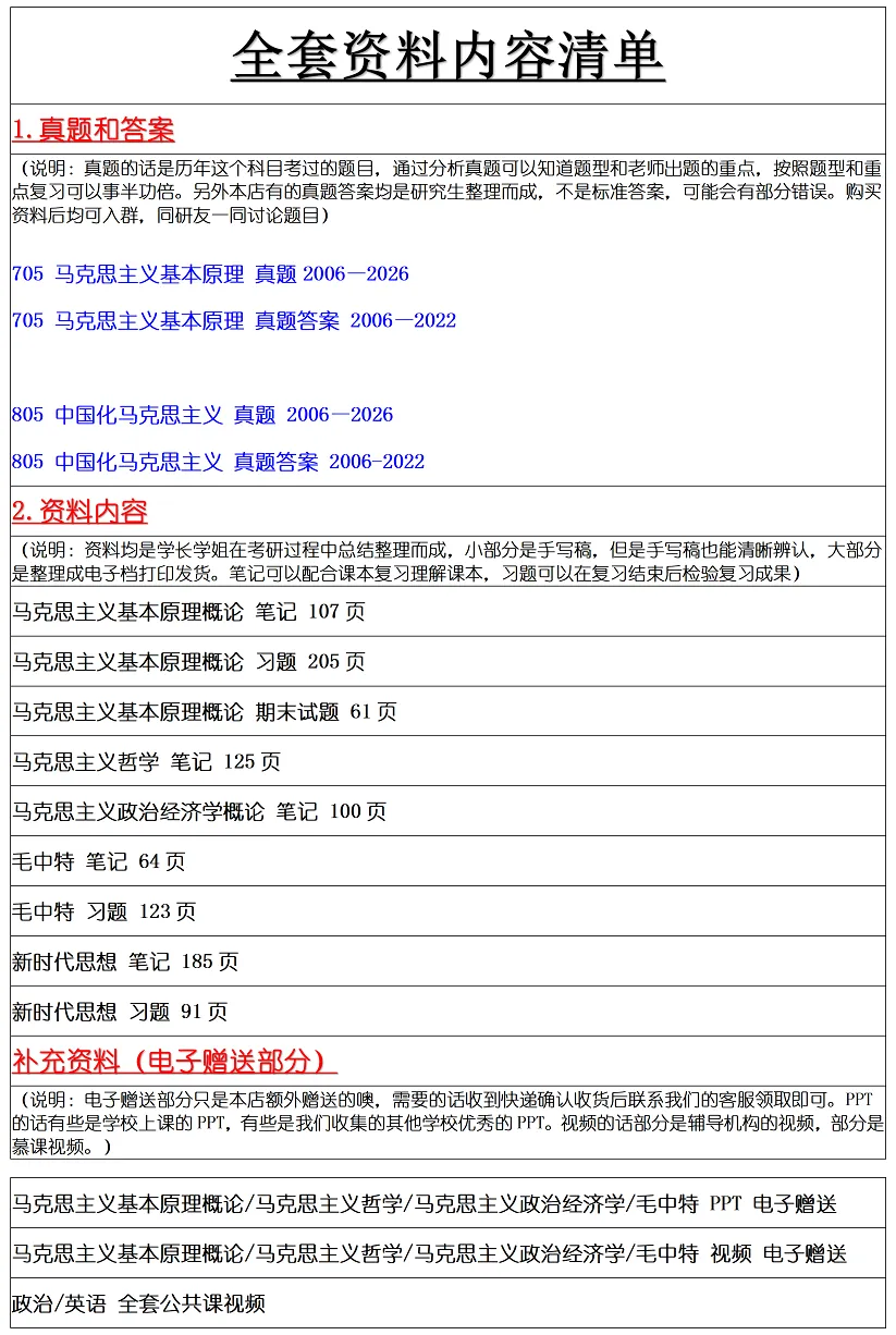 陕西师范大学2027考研真题和资料 | 陕西师范大学马克思主义理论考研705马克思主义基本原理805中国化答案笔记习题! 第10张
