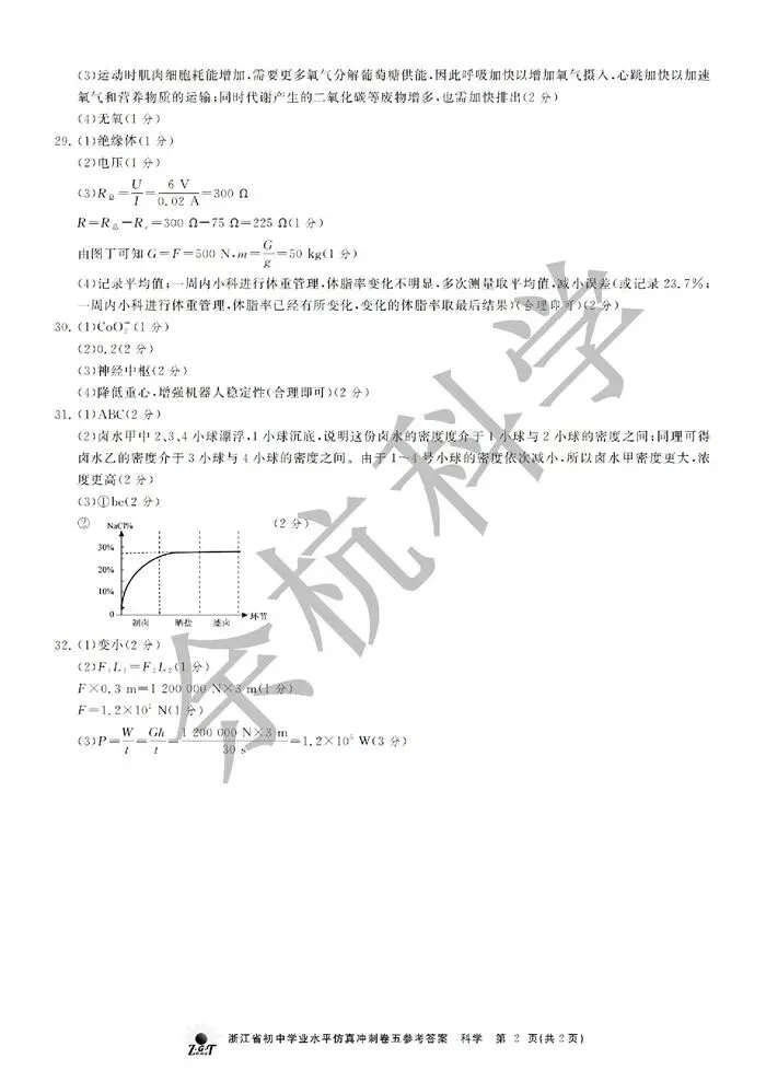 【中考模拟】2026年4月浙共体仿真冲刺卷五(附答案) 第17张