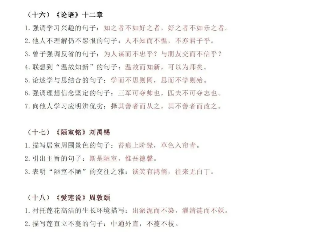 中考语文名篇名句高频考点(文末无偿获取) 第2张