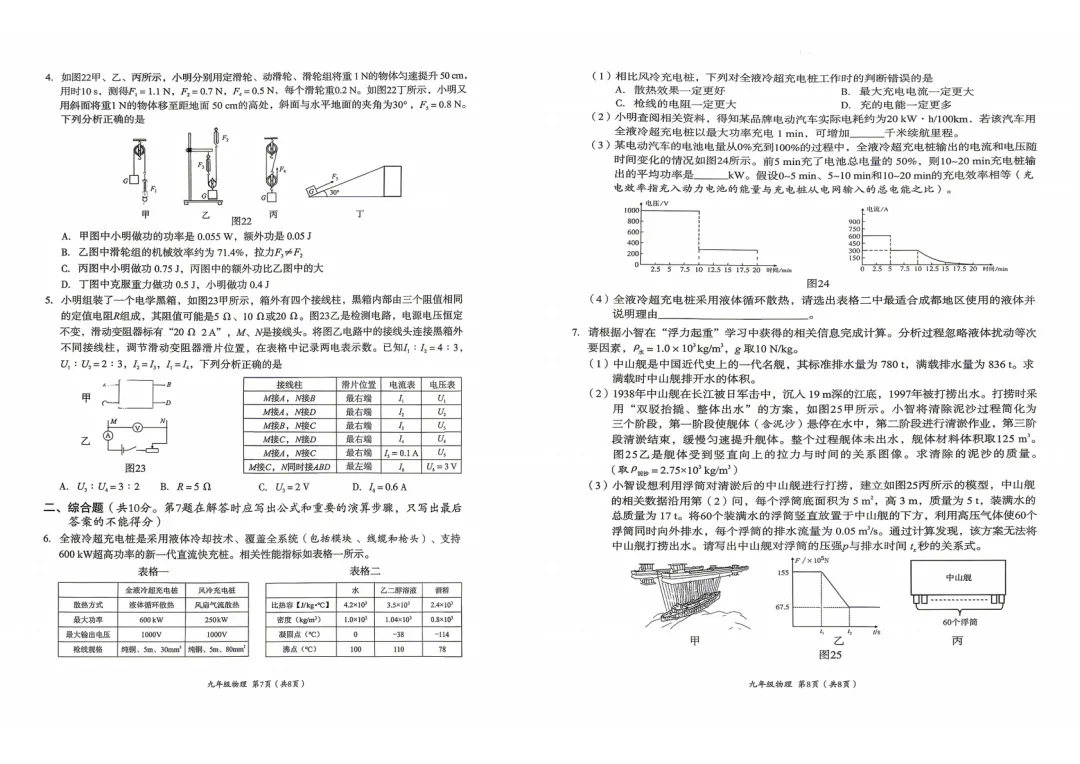 直接分享!2026成都初三二诊试卷+答案【电子版】,拿回去自测~ 第9张