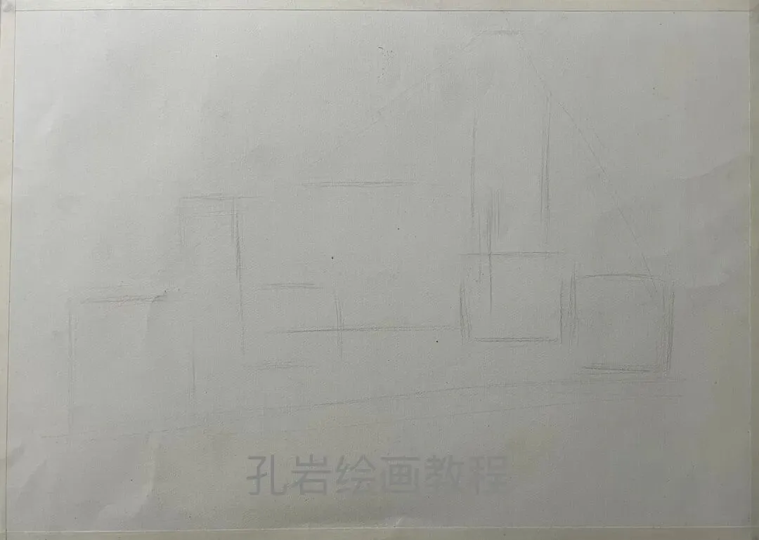 素描六级真题范画解析,非常典型的试卷类型,详细的步骤都记录下来了,看完就会画,非常值得多看几遍的教程 第3张