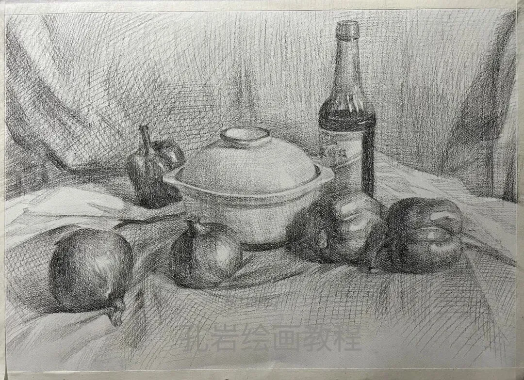 素描六级真题范画解析,非常典型的试卷类型,详细的步骤都记录下来了,看完就会画,非常值得多看几遍的教程 第27张