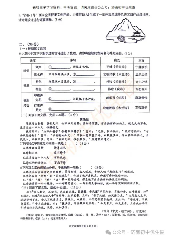 2025济南各区期中真题领取! 第8张