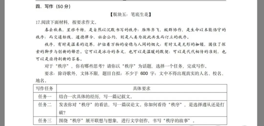 第39期 |浙江各地区中考一模最新最全作文梳理(28篇) 第5张