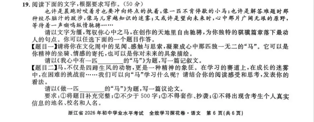 第39期 |浙江各地区中考一模最新最全作文梳理(28篇) 第9张