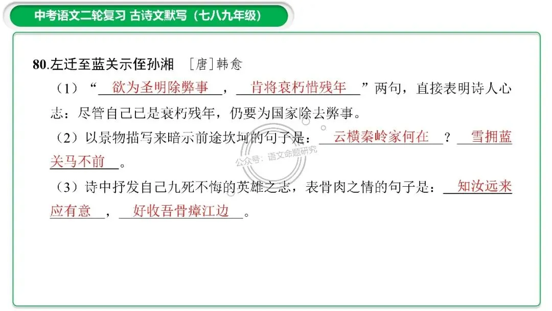 中考古诗文二轮复习默写-理解性默写-课件(PPT85张) 第44张