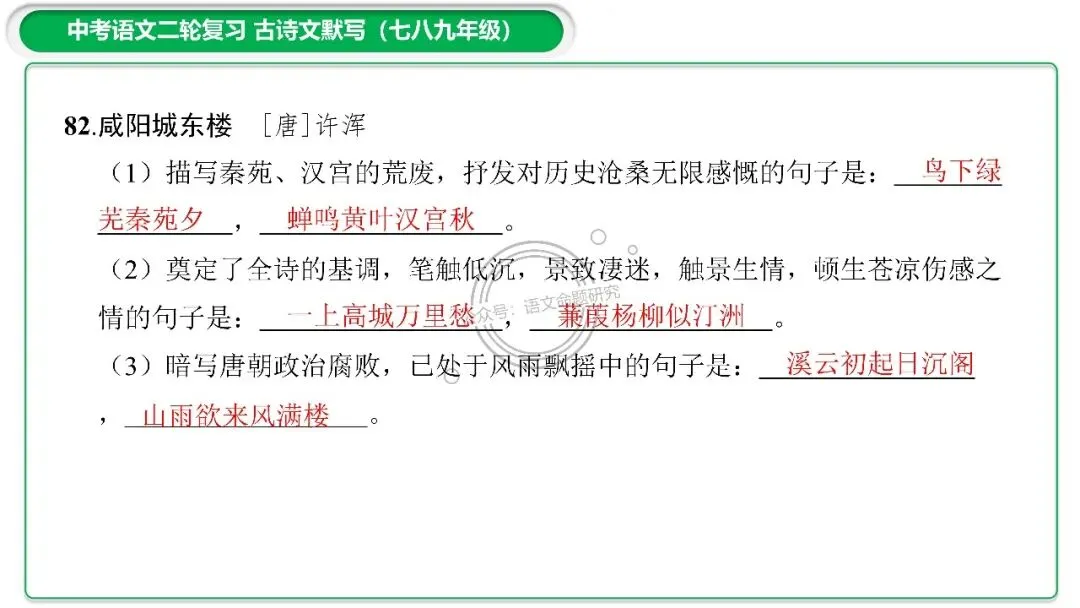 中考古诗文二轮复习默写-理解性默写-课件(PPT85张) 第46张