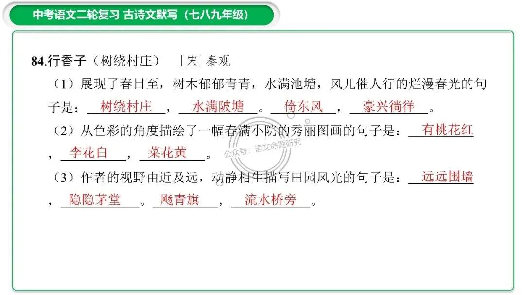 中考古诗文二轮复习默写-理解性默写-课件(PPT85张) 第48张