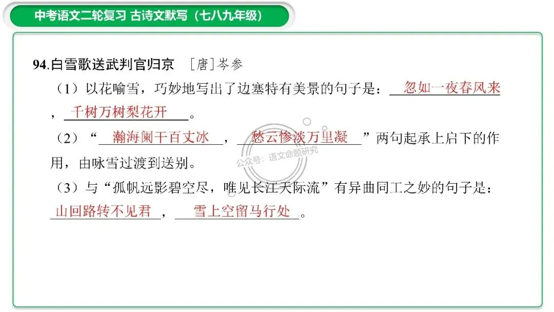 中考古诗文二轮复习默写-理解性默写-课件(PPT85张) 第53张