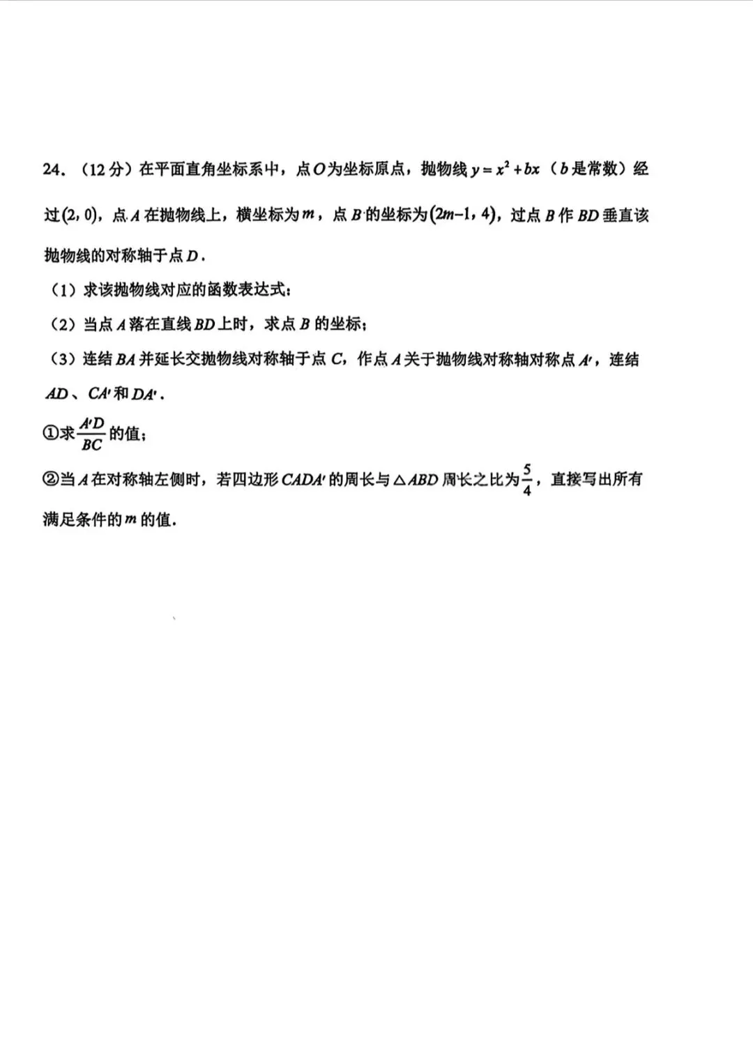 2026.4吉大慧谷九下数学阶段练习试卷及22~24题解析(手写版) 第12张