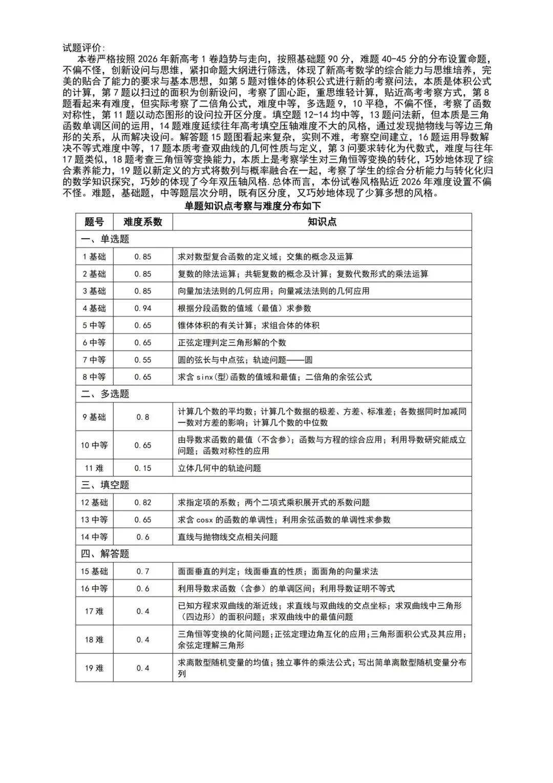 2026南京教研室命制样卷高考数学试卷+答案解析(可打印) 第10张