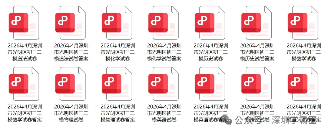 2026宝安区中考二模等级线! 第11张