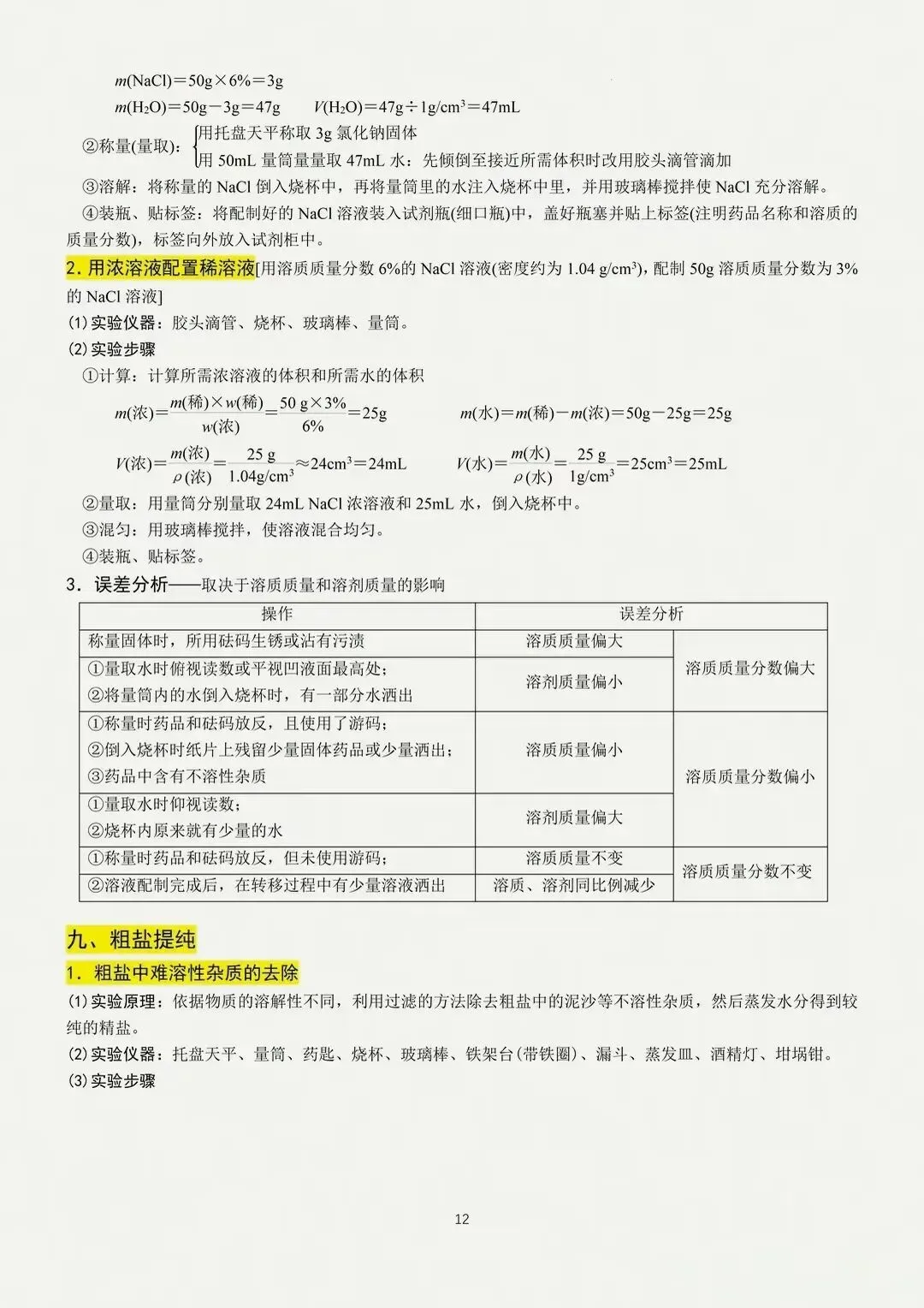 中考化学二轮复习重点教材经典实验梳理 第12张