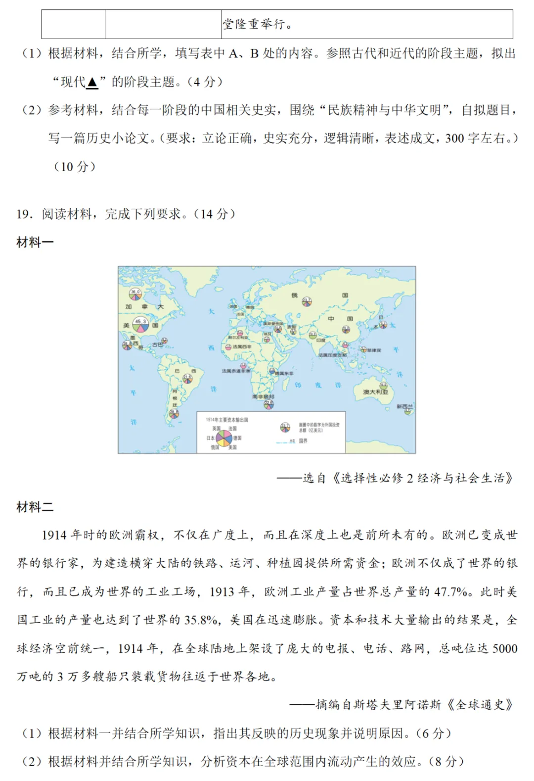 最新模考| 2026届江苏省无锡市滨湖区高三下学期期中考试历史试题和答案 第7张