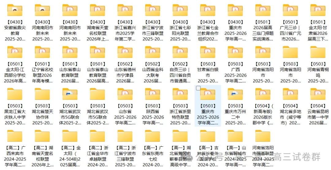 20260506高三、高二、高一最新试卷资料合集(46套) 第4张