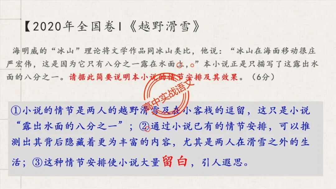 【解锁真题】从历年【真题小说】中透视【小说考点】(人物形象+叙述手法+人物心理+叙述视角+情节作用等)【240+页】 第99张