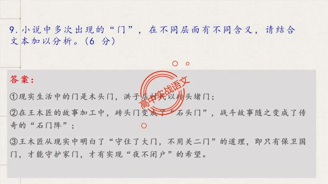 【解锁真题】从历年【真题小说】中透视【小说考点】(人物形象+叙述手法+人物心理+叙述视角+情节作用等)【240+页】 第110张