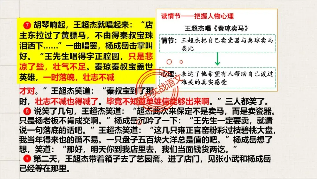 【解锁真题】从历年【真题小说】中透视【小说考点】(人物形象+叙述手法+人物心理+叙述视角+情节作用等)【240+页】 第135张