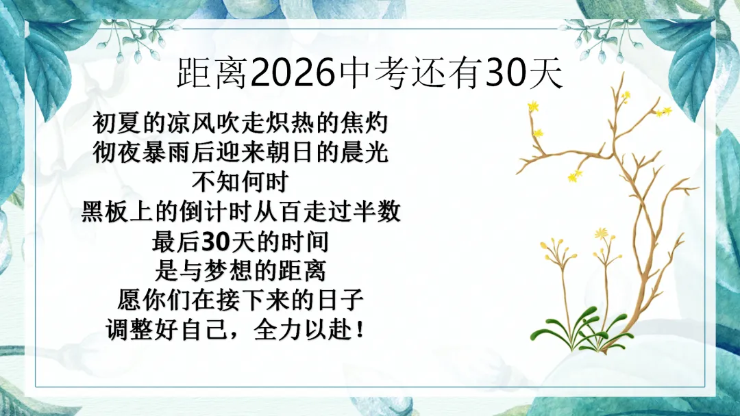 中考倒计时30天主题班会 第4张