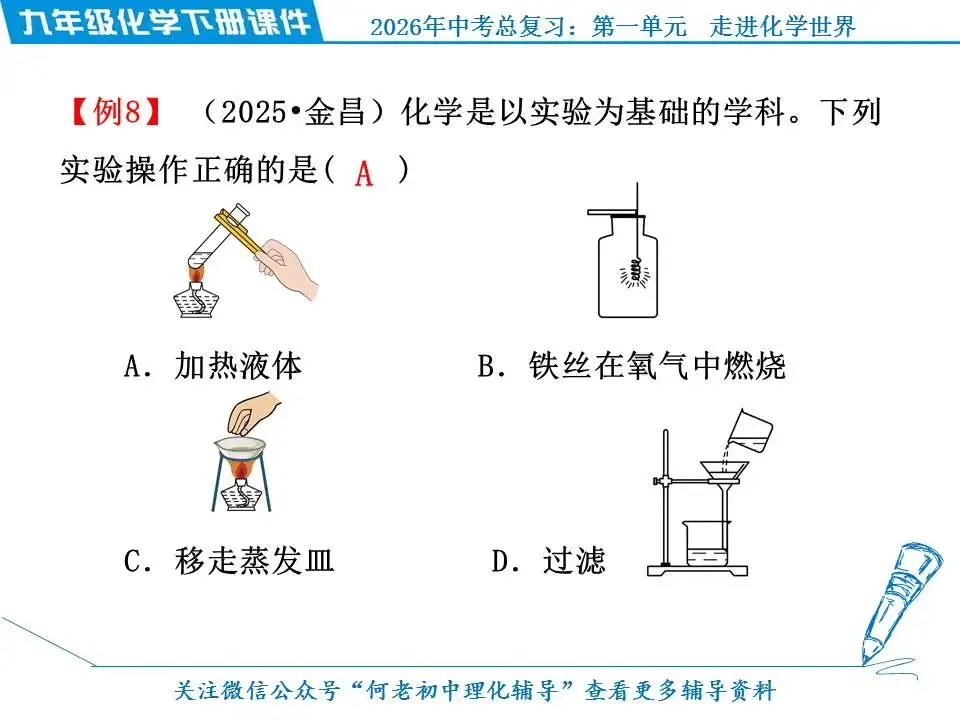 2026年中考化学总复习: 第一单元 走进化学世界 第28张