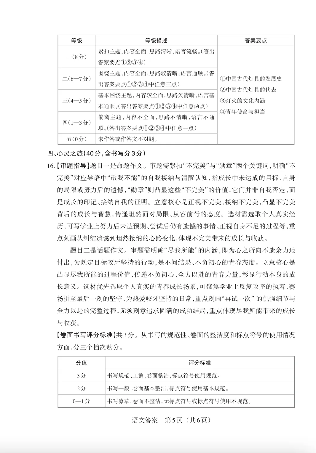 2026年山西省百校联考3B语文试卷及答案,附原创作文2篇 第13张