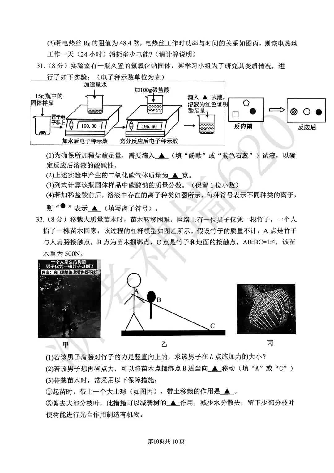 26模拟考|2026年杭州上城区一模(数英科社) 第33张