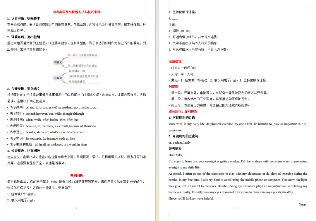 中考英语作文解题方法与技巧训练 第1张