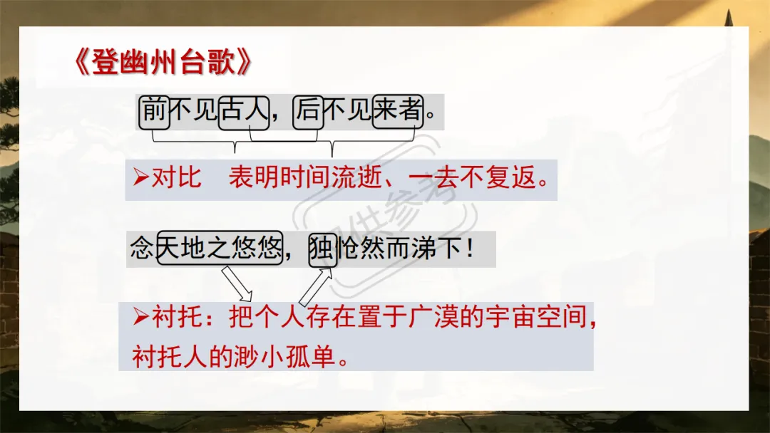 中考语文二轮专题复习指导课:咏史怀古诗歌整合复习,听了很受益 第27张