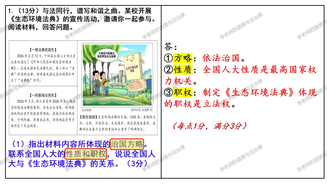 中考道法热点专题9:法治问答题·专项突破(2026版)|课件+练习+微课,老师备课/学生复习必备 第16张