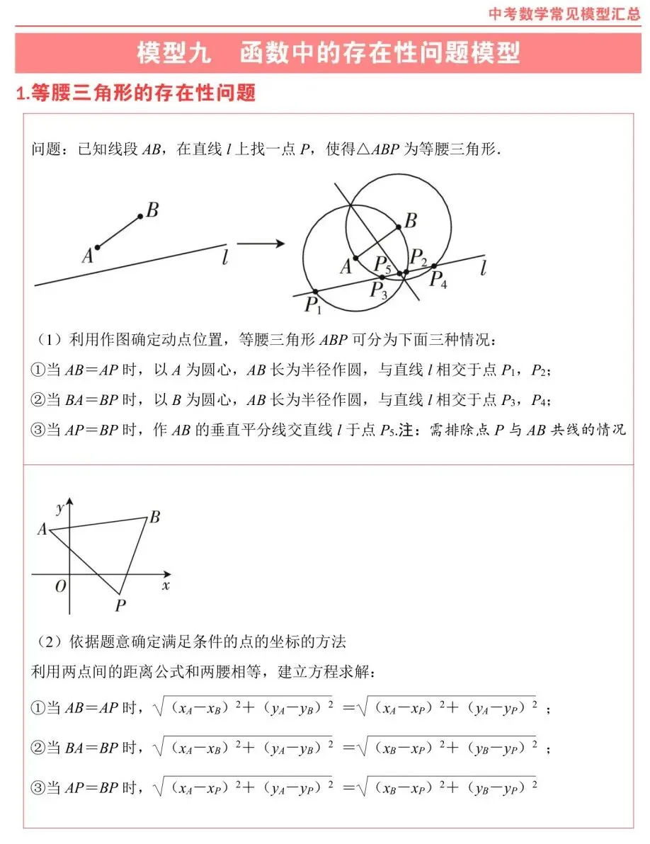 熬夜整理|中考数学常考几何模型汇总 第28张