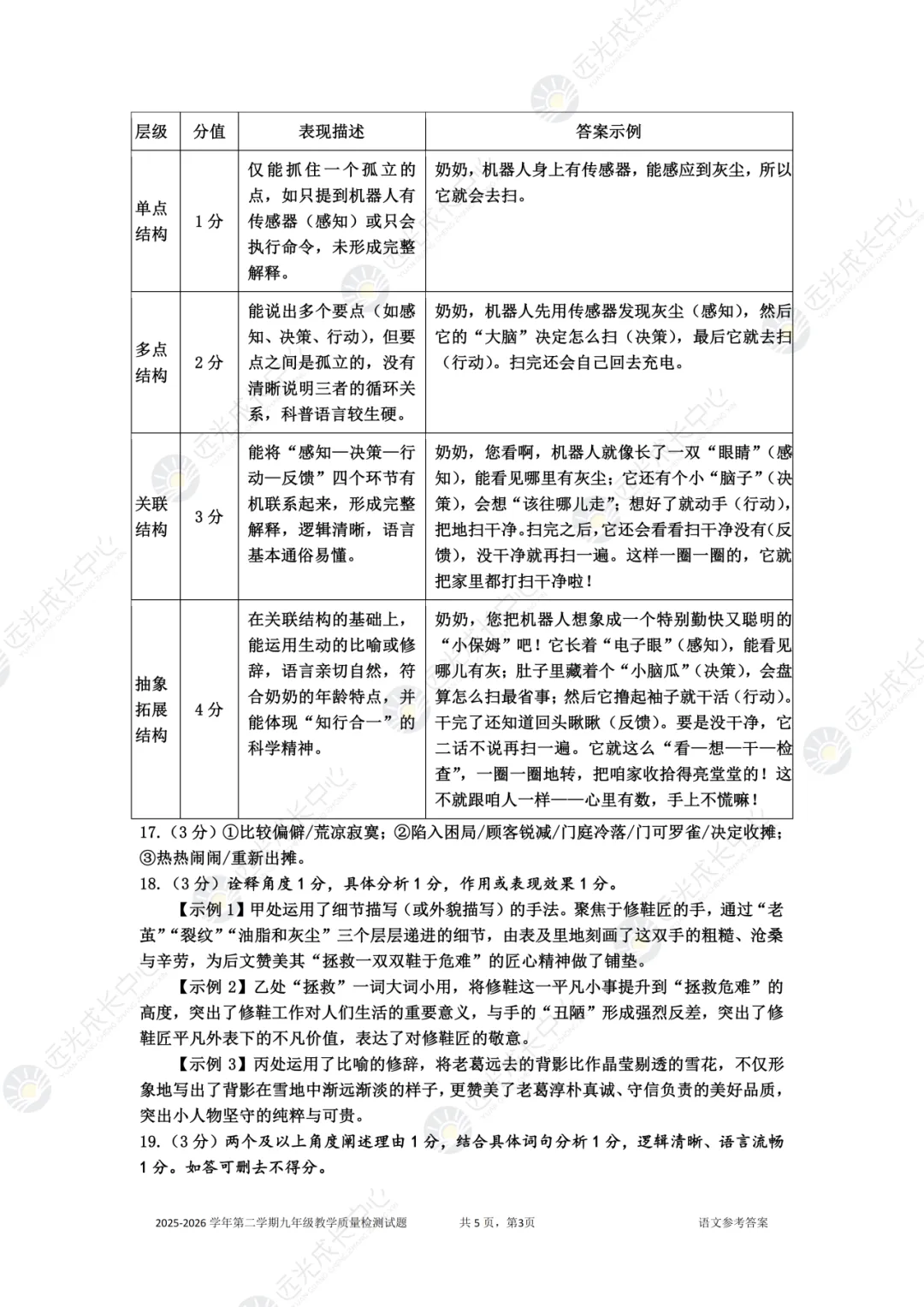 【2025-2026.全科】盐田区二模真题解析 第12张